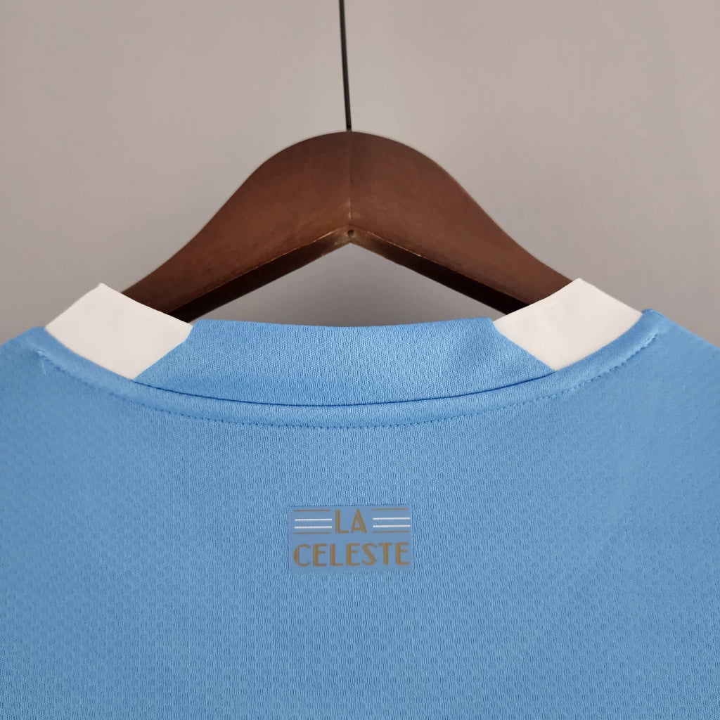 Camisa Seleção do Uruguai I (Home) 2022 - Torcedor Masculina - Azul - Manto Elegante