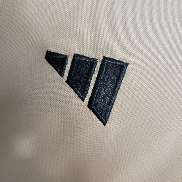 Jaqueta São Paulo 23/24 - Masculina - Bege | Escudo Bordado em Dourado - Manto Elegante