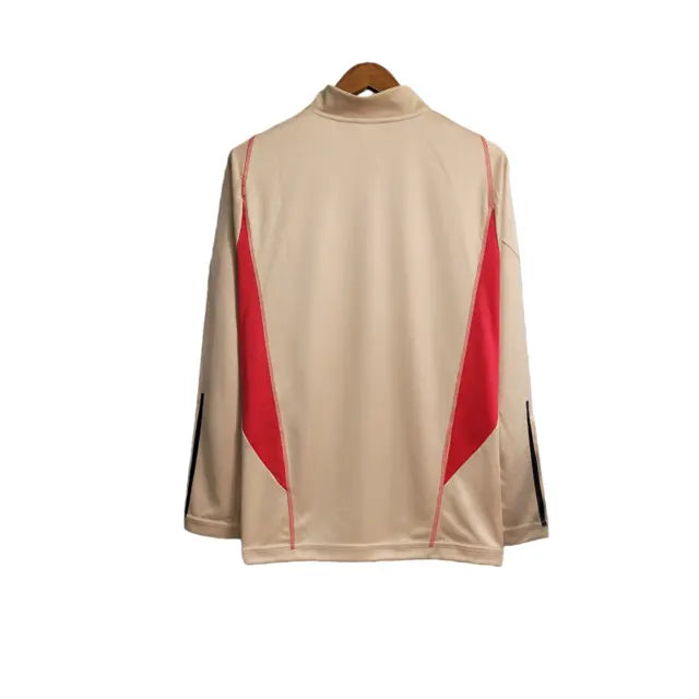 Jaqueta São Paulo 23/24 - Masculina - Bege e Vermelho - Manto Elegante