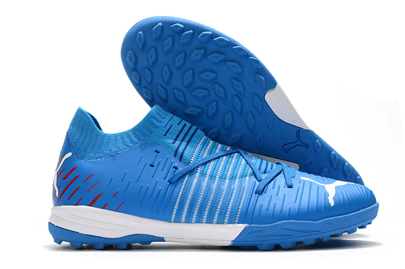 Chuteira de Society Puma Future Z 1.3 Teazer TF Azul - Manto Elegante
