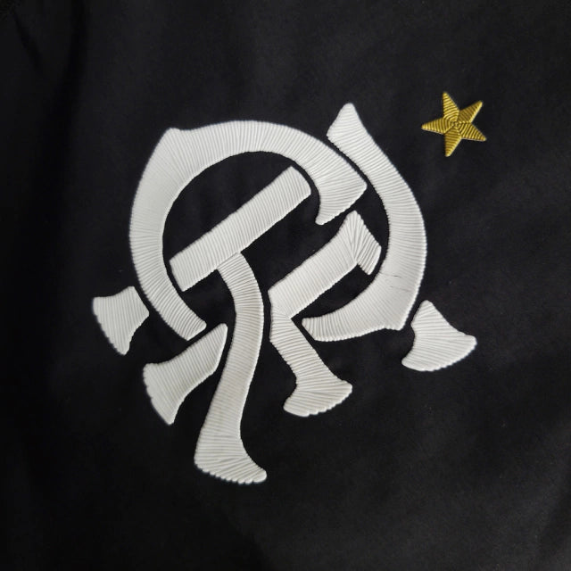 Jaqueta Corta-Vento Dupla Face Flamengo 23/24 - Masculina - Preto/Vermelho - Manto Elegante