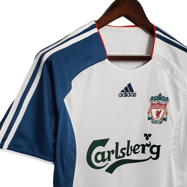 Camisa Retrô Liverpool II (Away) 2005 - Torcedor Masculina - Branco