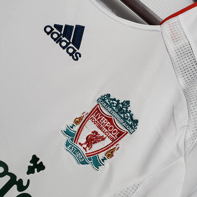 Camisa Retrô Liverpool II (Away) 2005 - Torcedor Masculina - Branco