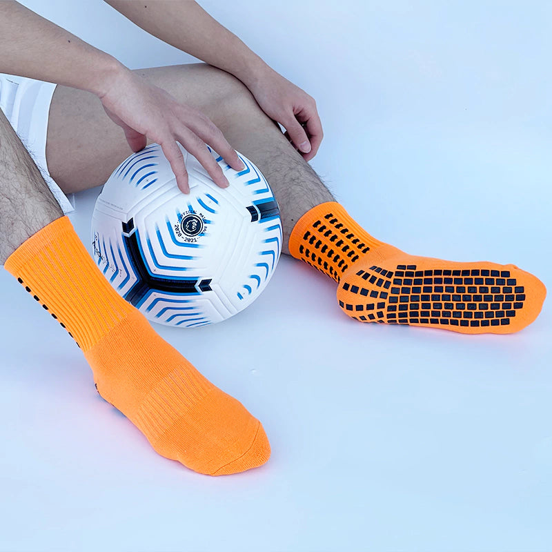 Non-Slip Football Socks - Low Cut - Orange