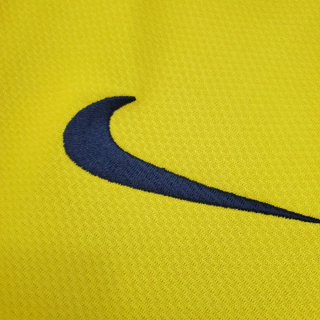 Camisa Retrô Barcelona II (Away) 2008 - Torcedor Masculina - Amarelo - Manto Elegante