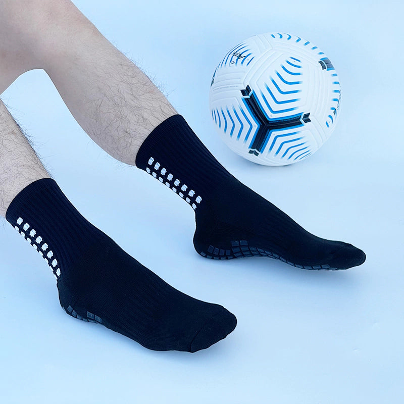 Meias de Futebol Antiderrapante - Cano Baixo - Preta