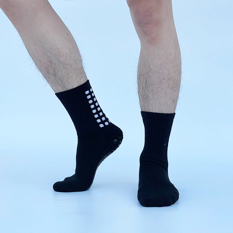 Meias de Futebol Antiderrapante - Cano Baixo - Preta