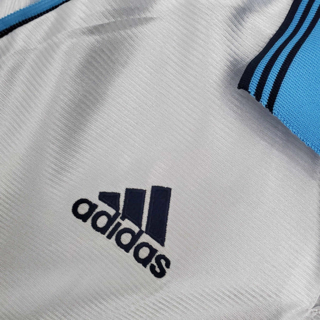 Camisa Retrô Marseille I (Home) 1998 - Torcedor Masculina - Branco - Manto Elegante
