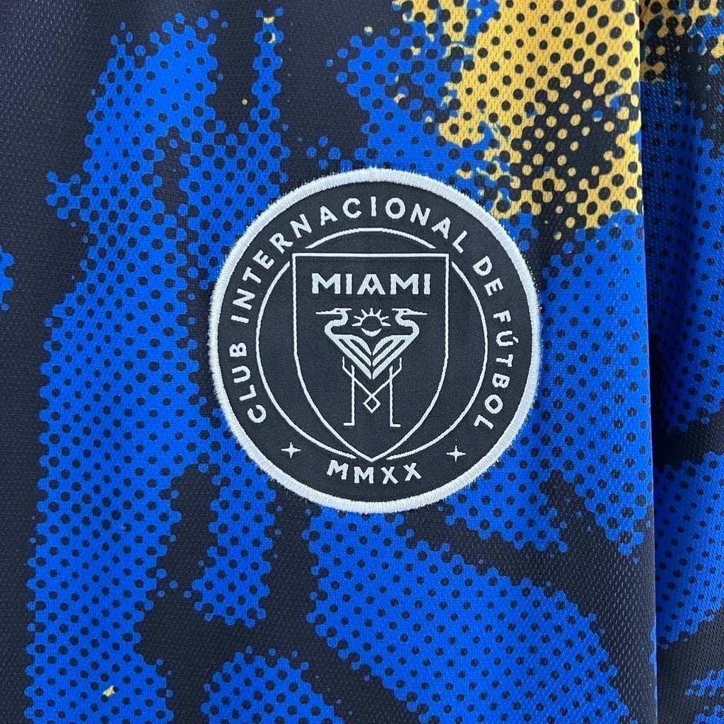 Camisa de Treino Inter Miami 23/24 - Torcedor Masculina - Azul, Preto e Amarelo - Manto Elegante