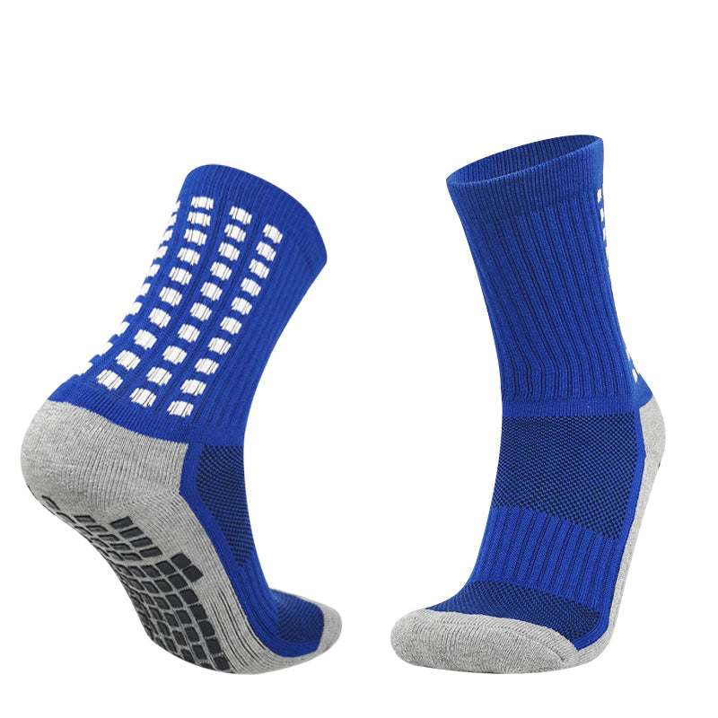 Non-Slip Football Socks - Low Cut - Blue