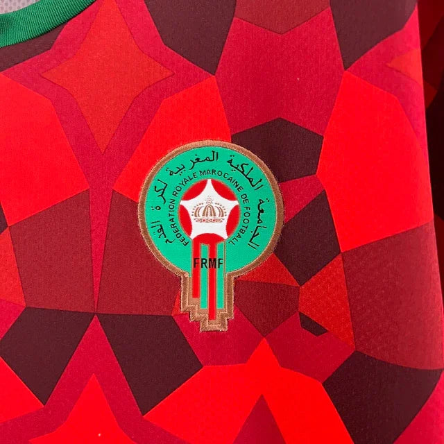 Camisa Seleção de Marrocos Edição Especial 23/24 - Torcedor Masculina - Vermelho - Manto Elegante