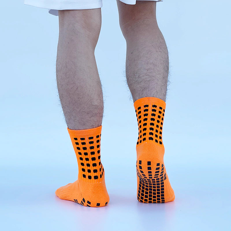 Meias de Futebol Antiderrapante - Cano Baixo - Laranja