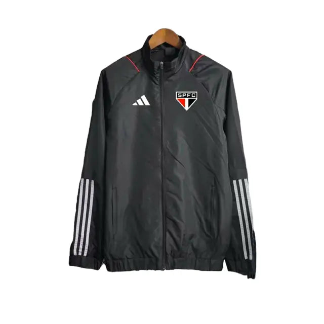 Jaqueta Corta-Vento São Paulo 23/24 - Masculina - Preto - Manto Elegante