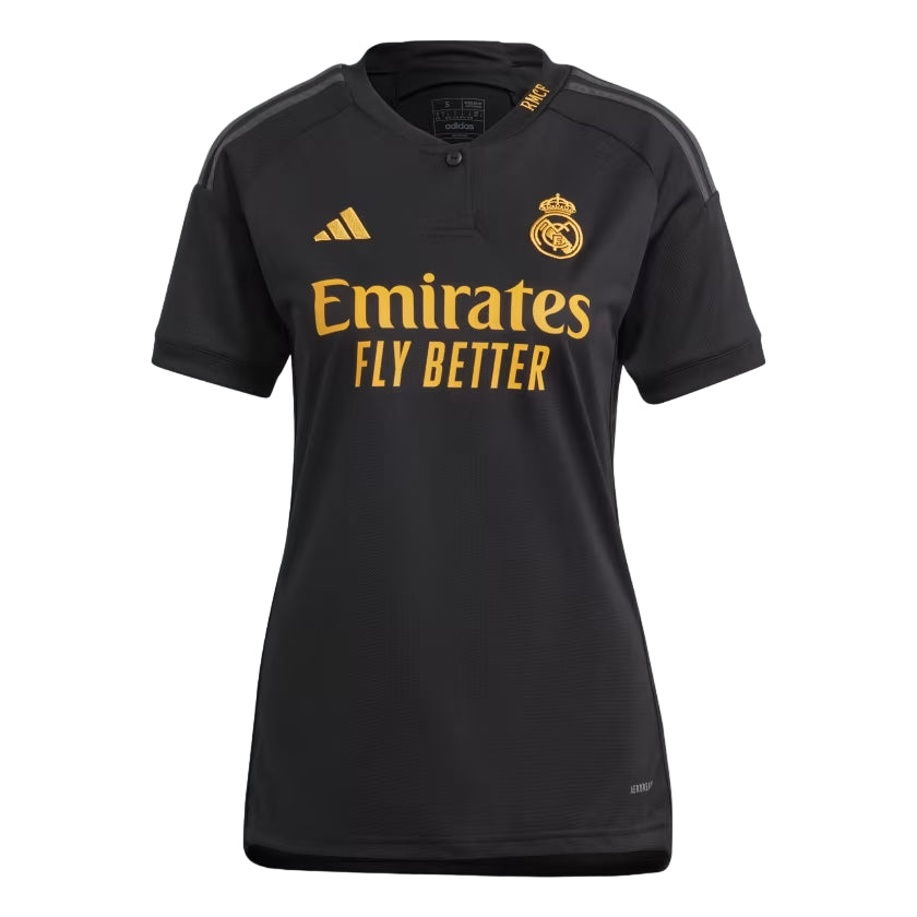 Camisa Real Madrid III (Third) 23/24 - Torcedor Feminina - Preto