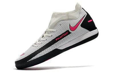 Chuteira de Futsal Nike Phantom GT II - Cinza e Rosa - Manto Elegante