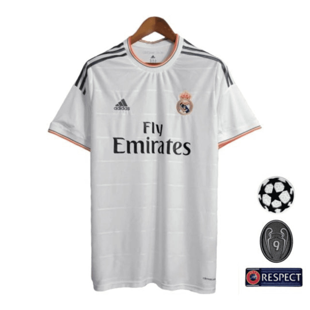 Camisa Retrô Real Madrid I (Home) 13/14 - Torcedor Masculina - Branco