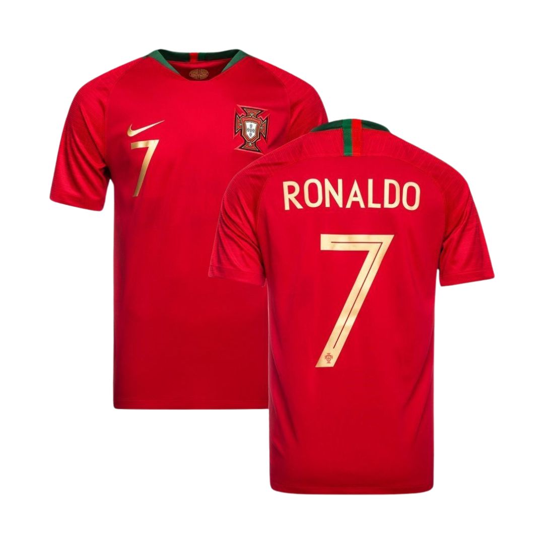Camisa Retrô Portugal I Cristiano Ronaldo #7 2018 - Torcedor Masculina - Vermelho