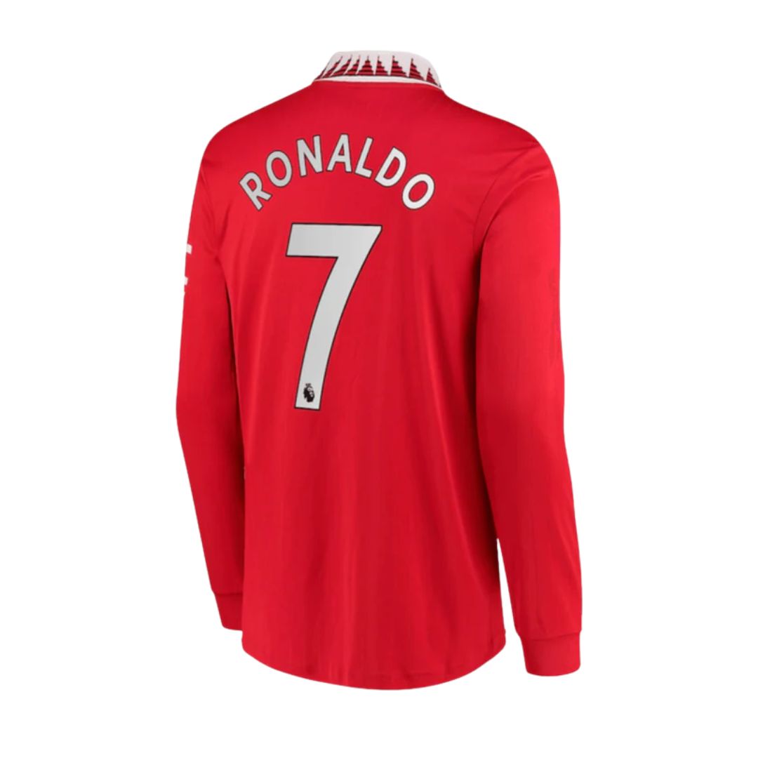 Camisa Manga Longa Manchester United I Cristiano Ronaldo #7 2022 - Torcedor Masculina - Vermelho