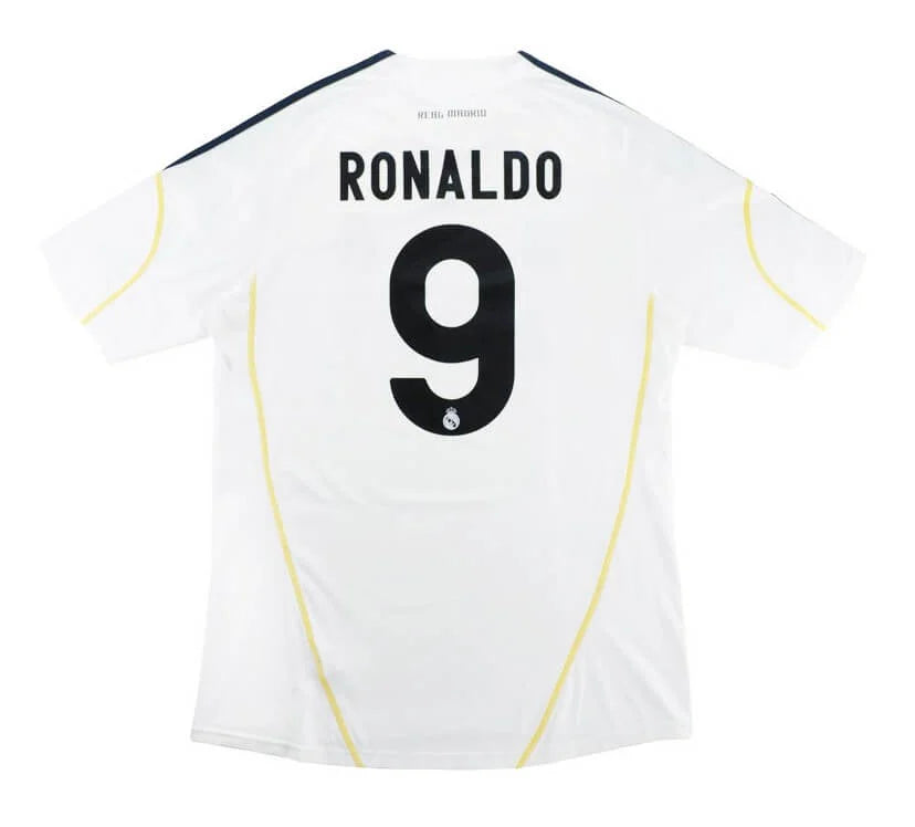 Camisa Retrô Real Madrid I Cristiano Ronaldo #9 2009 - Torcedor Masculina - Branco