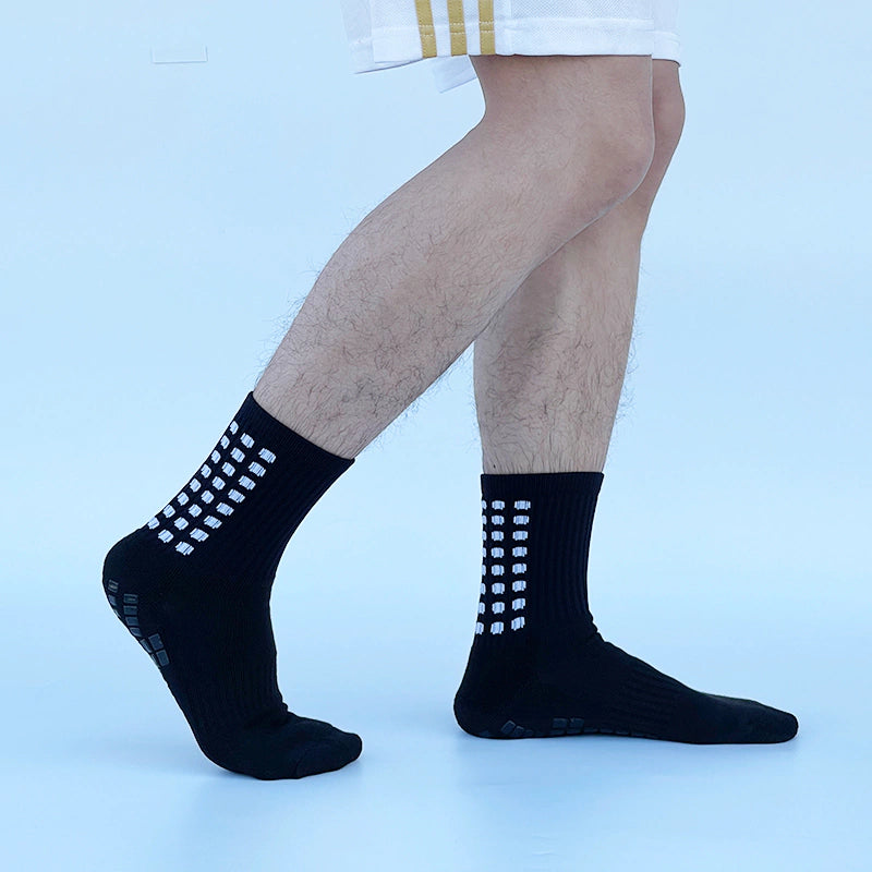 Meias de Futebol Antiderrapante - Cano Baixo - Preta
