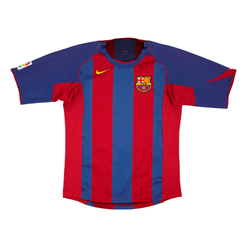Camisa Retrô Barcelona I Messi #30 2004 - Torcedor Masculina - Vermelho e Azul
