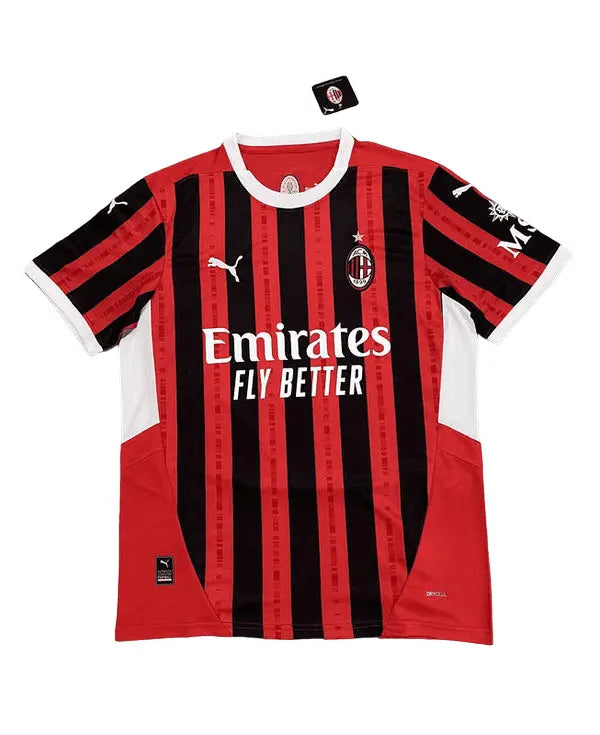 Camisa Milan I (Home) 24/25 - Torcedor Masculina - Vermelho e Preto