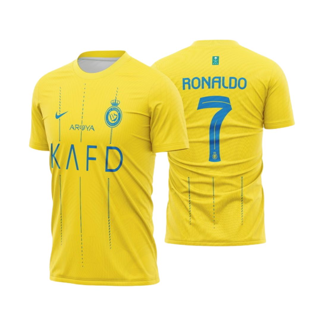 Camisa Al Nassr I Cristiano Ronaldo #7 2023 - Torcedor Masculina - Amarelo