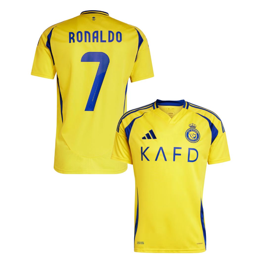 Camisa Al Nassr I Cristiano Ronaldo #7 2024 - Torcedor Masculina - Amarelo