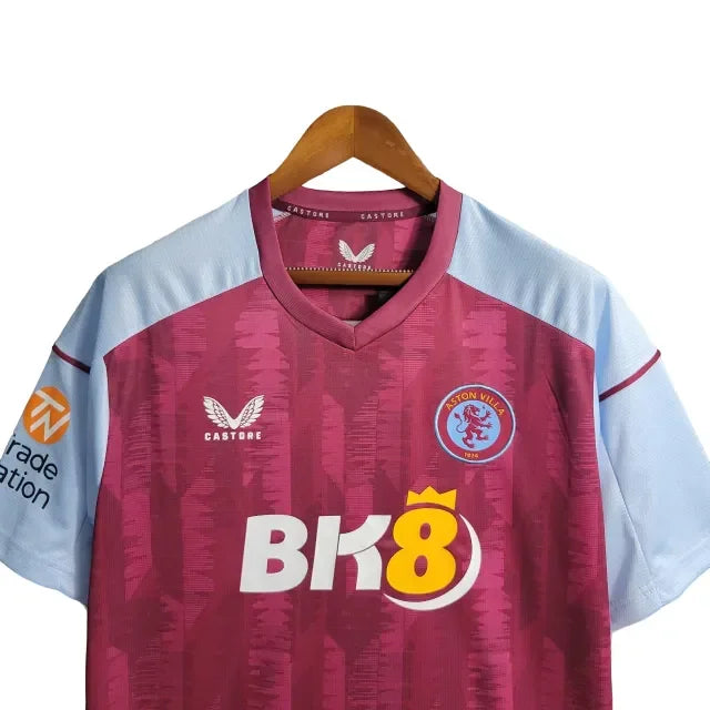Camisa Aston Villa I (Home) 23/24 - Torcedor Masculina - Vinho - Manto Elegante