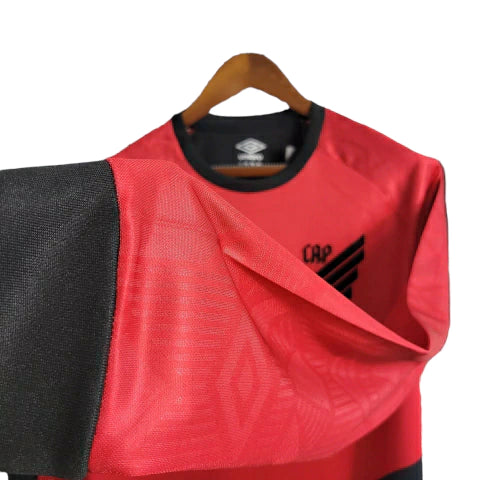 Camisa Manga Longa Athletico Paranaense I 23/24 - Torcedor Masculina - Vermelho - Manto Elegante