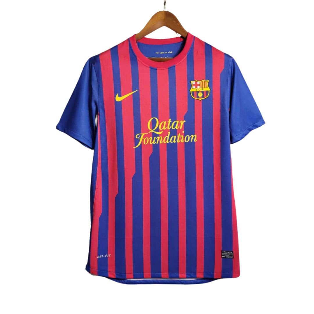 Camisa Retrô Barcelona I (Home) 2011 - Torcedor Masculina - Vermelho e Azul