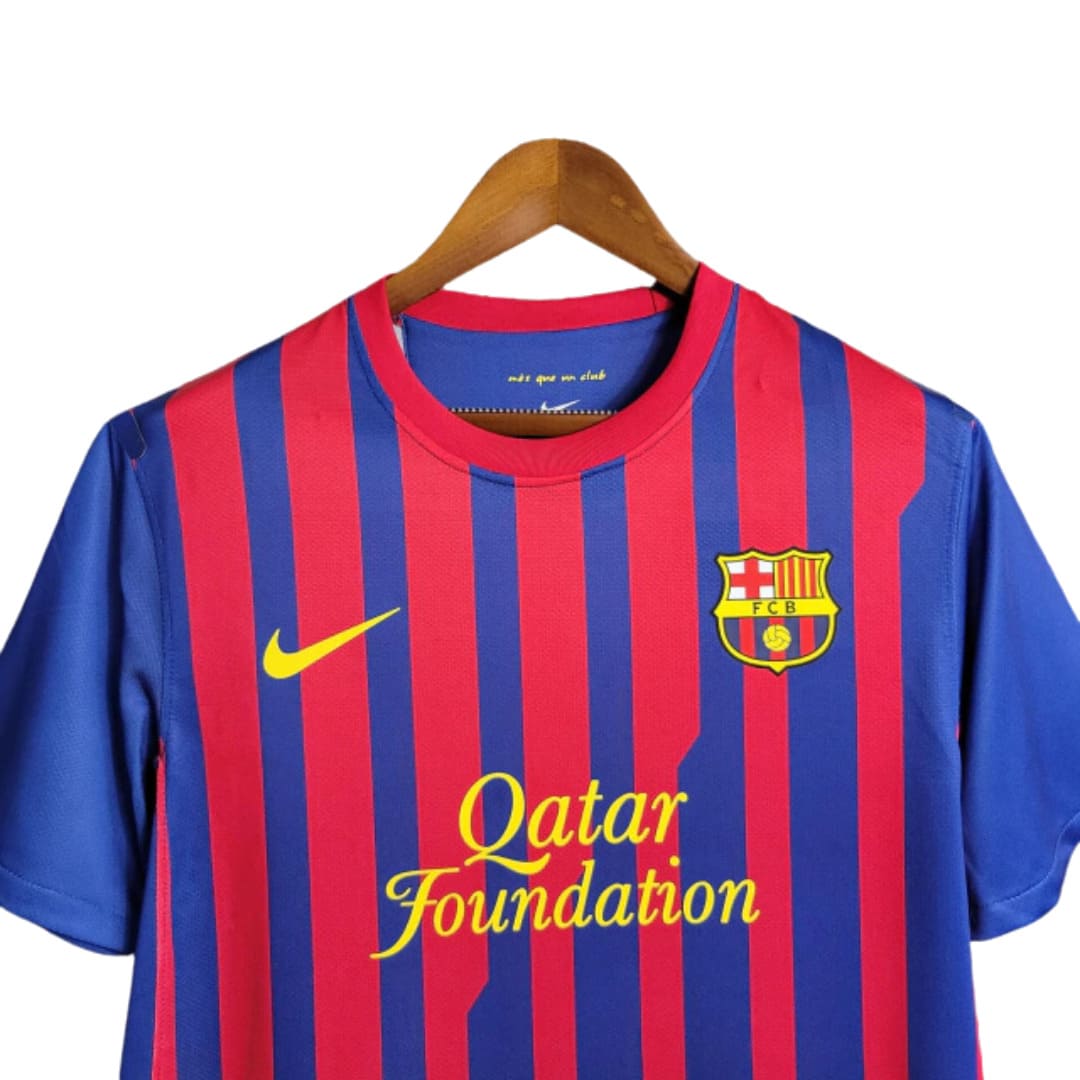 Camisa Retrô Barcelona I (Home) 2011 - Torcedor Masculina - Vermelho e Azul