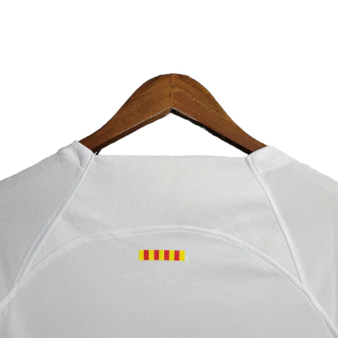 Camisa Manga Longa Barcelona II (Away) 23/24 - Torcedor Masculina - Branco - Manto Elegante