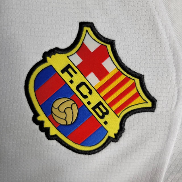 Camisa Manga Longa Barcelona II (Away) 23/24 - Torcedor Masculina - Branco - Manto Elegante