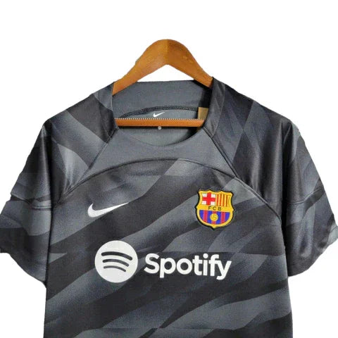 Camisa de Goleiro Barcelona 23/24 - Torcedor Masculina - Preto - Manto Elegante