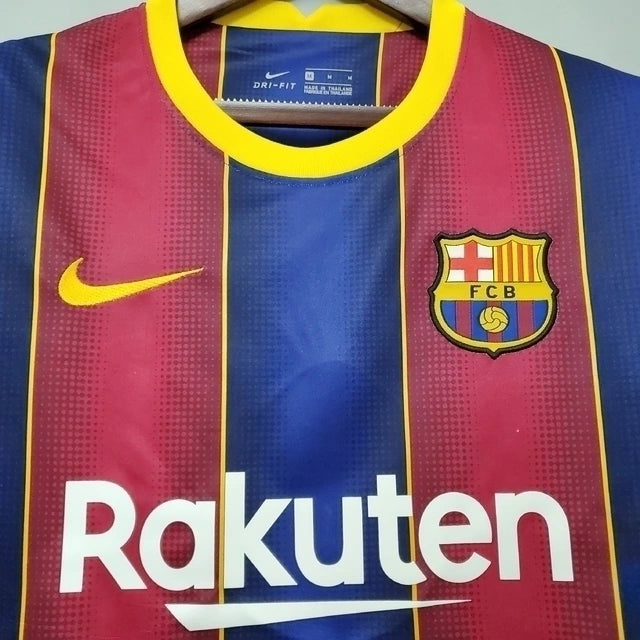 Camisa Retrô Barcelona I (Home) 2020 - Torcedor Masculina - Vermelho e Azul