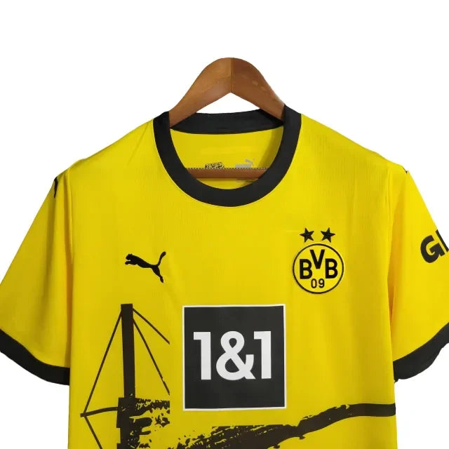Camisa Borussia Dortmund I (Home) 23/24 - Torcedor Masculina - Amarelo - Manto Elegante