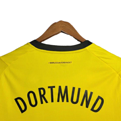 Camisa Manga Longa Borussia Dortmund I (Home) 23/24 - Torcedor Masculina- Amarelo - Manto Elegante