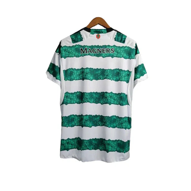 Camisa Celtic I (Home) 23/24 - Torcedor Masculina - Branco e Verde - Manto Elegante