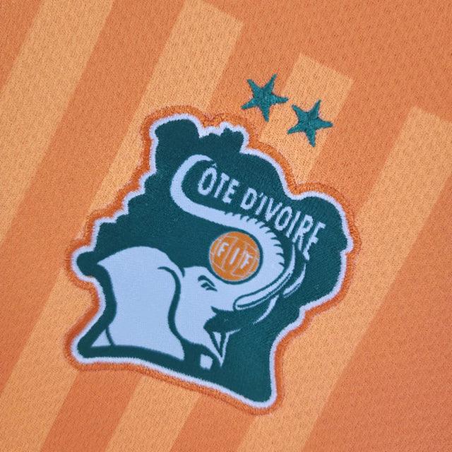 Camisa Seleção da Costa do Marfim I (Home) 2022 - Torcedor Masculina - Laranja - Manto Elegante