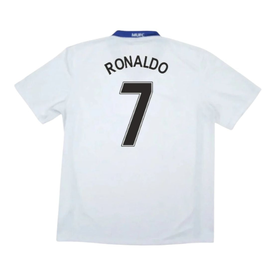 Camisa Retrô Manchester United II Cristiano Ronaldo #7 2009 - Torcedor Masculina - Branco