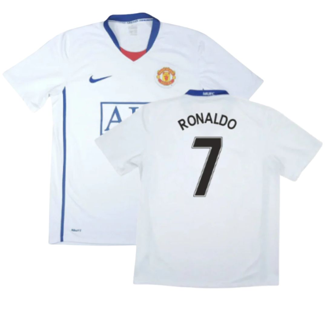 Camisa Retrô Manchester United II Cristiano Ronaldo #7 2009 - Torcedor Masculina - Branco
