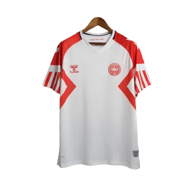 Camisa Seleção da Dinamarca II (Away) 23/24 - Torcedor Masculina - Branco - Manto Elegante