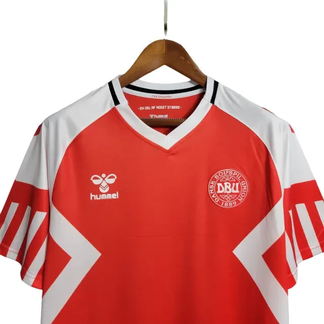 Camisa Seleção da Dinamarca I (Home) 23/24 - Torcedor Masculina - Vermelho - Manto Elegante