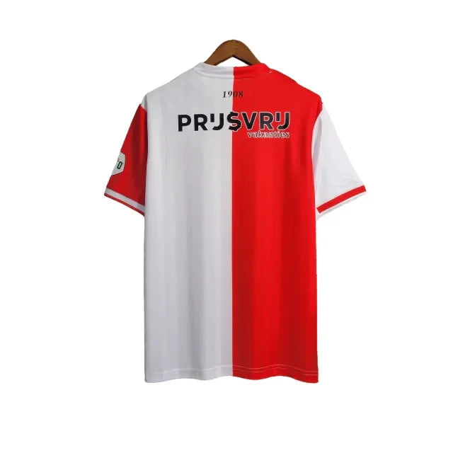 Camisa Feyenoord I (Home) 23/24 - Torcedor Masculina - Branco e Vermelho - Manto Elegante