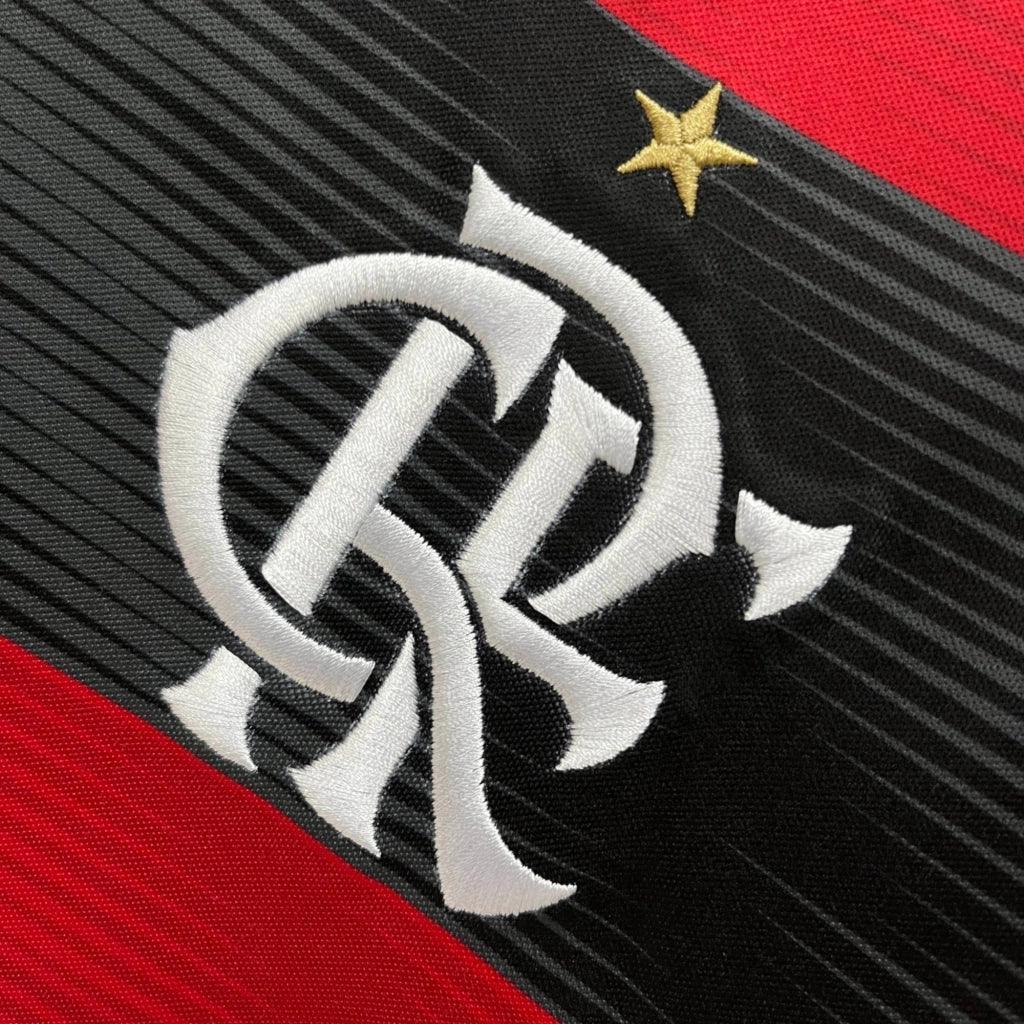 Camisa Flamengo I 23/24 - Torcedor Masculina - Vermelho e Preto - Manto Elegante