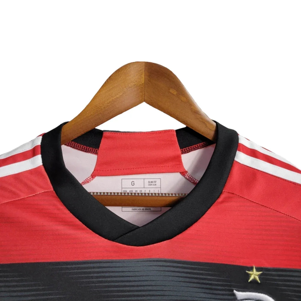 Camisa Flamengo I 23/24 - Torcedor Masculina - Vermelho e Preto - Manto Elegante