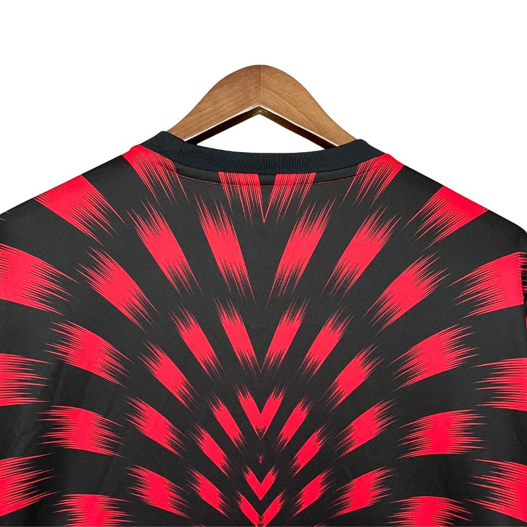 Camisa Pré Jogo Flamengo 25/26 - Torcedor Masculina - Vermelha e Preta