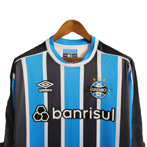 Camisa Manga Longa Grêmio I 23/24 - Torcedor Masculina - Azul - Manto Elegante