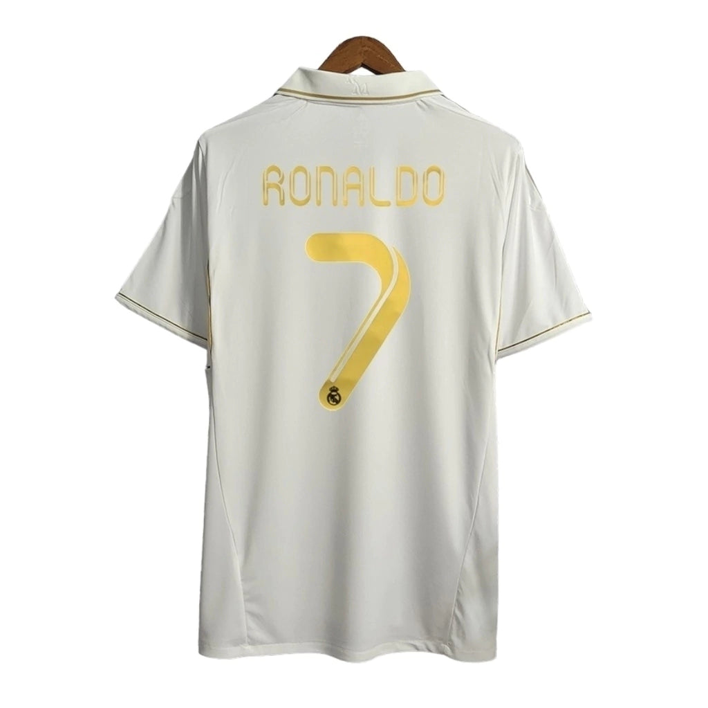 Camisa Retrô Real Madrid I Cristiano Ronaldo #7 2011 - Torcedor Masculina - Branco